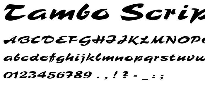 Tambo Script font